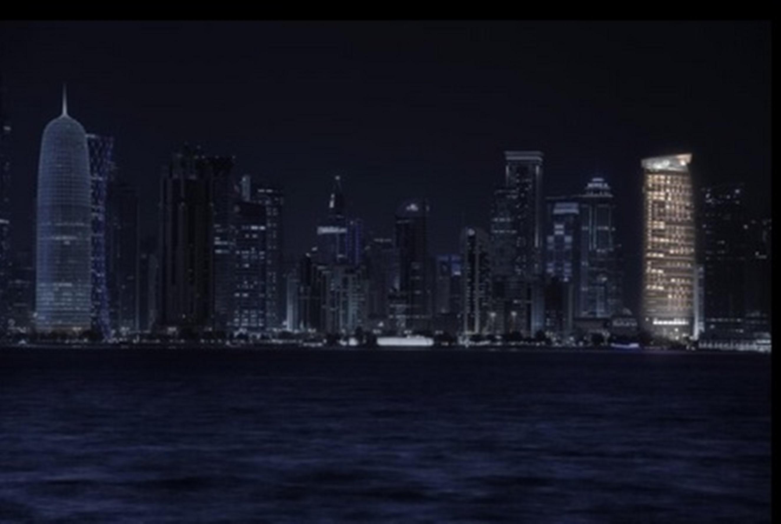 City Centre Rotana Ad-Dauha Zewnętrze zdjęcie Doha skyline at night